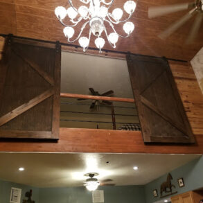 Barndoors to Loft Bedroom